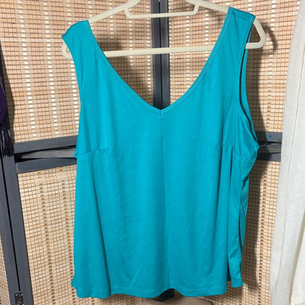 Women’s Teal V-Neck Tank Top
